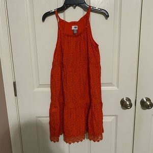 Orange Pattern Sun Dress